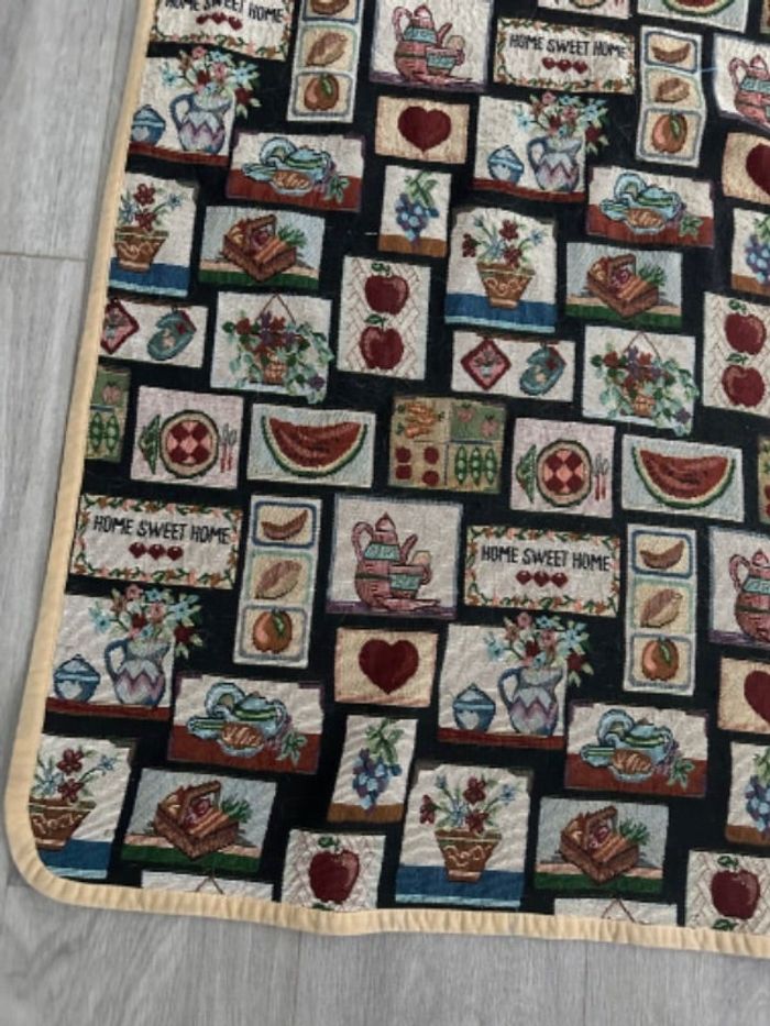 Plaid couverture tapisserie patchwork Country Corner Vintage 135x150cm