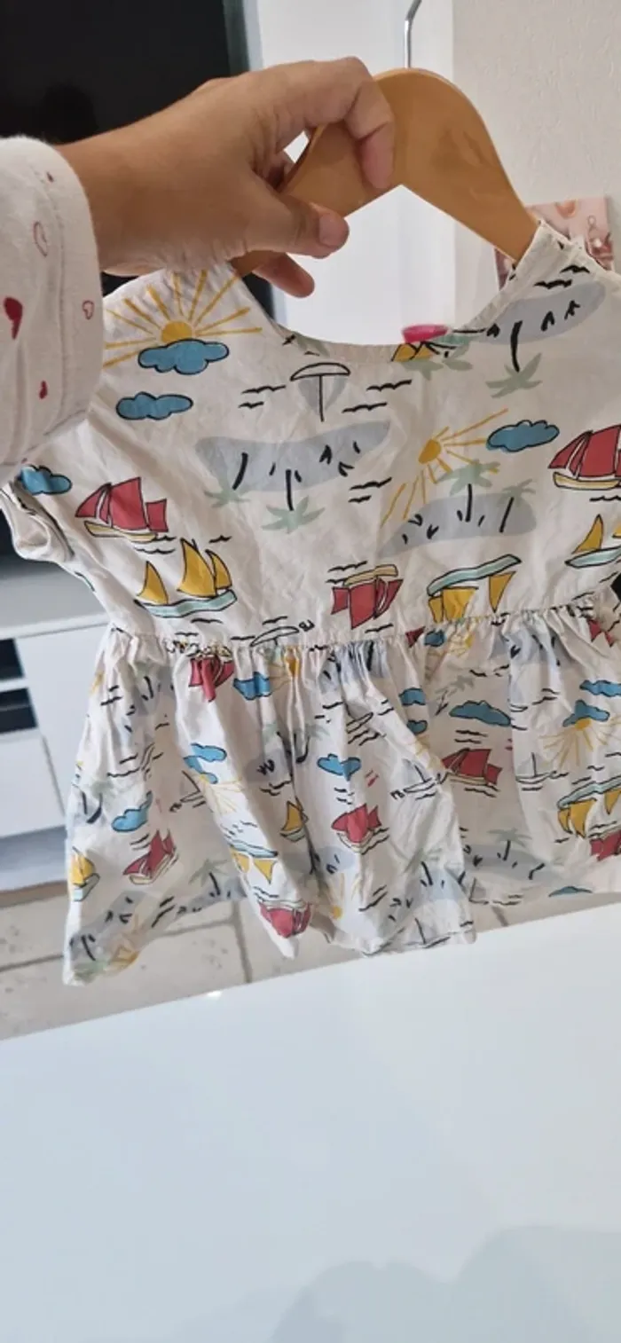 Robe petit bateau bateaux vintage 3 ans - photo numéro 2