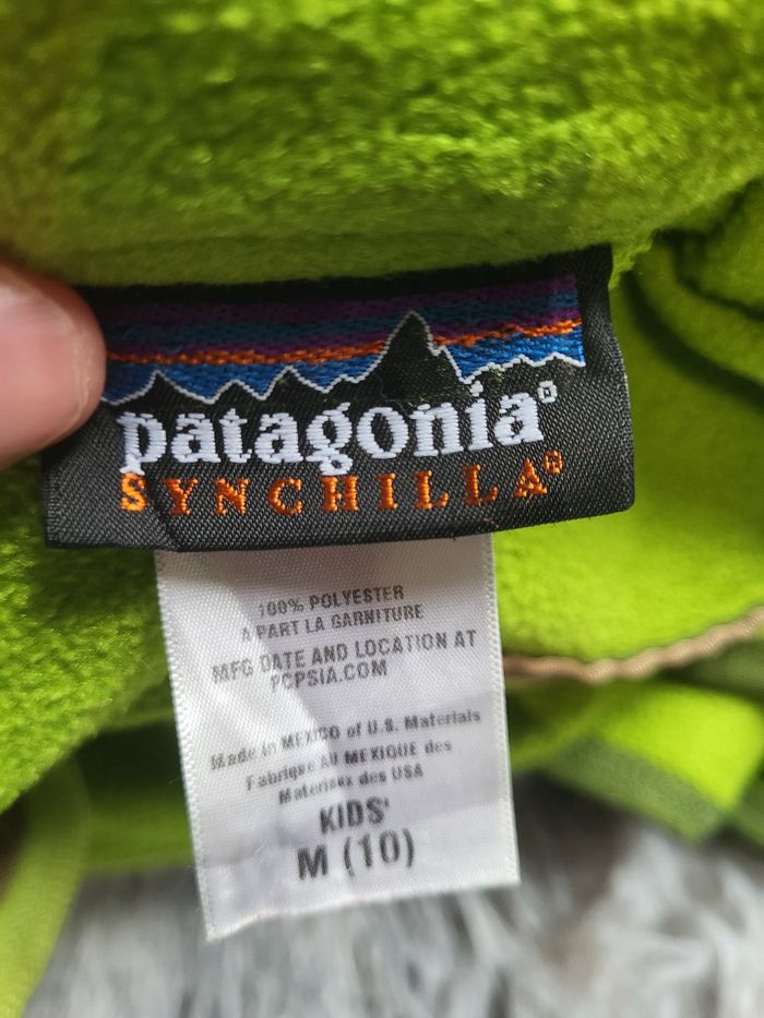 🧥💚 Pull polaire Patagonia Synchilla – Vintage 90s/2000s – Vert Lime/Leaf Green - Taille M 💚🧥 - photo numéro 8