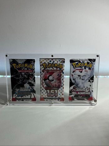 Protection acrylique pour 3 x boosters Pokémon