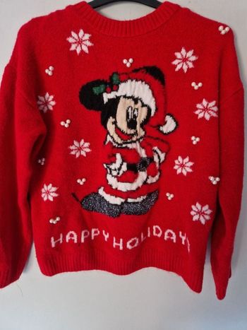 Magnifique pull de Noël rouge taille 36