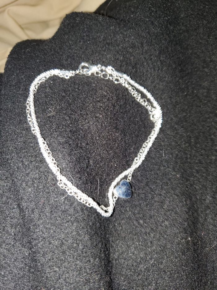 Bracelet de cheville couleur argenté