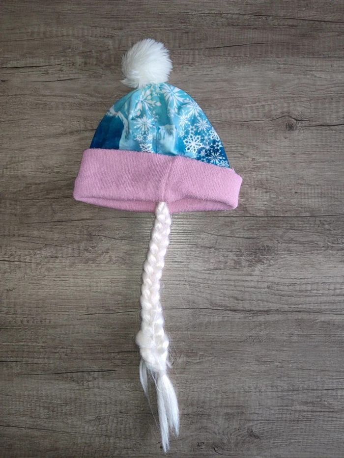 Bonnet Elsa la reine des neiges Disney avec tresse - photo numéro 2