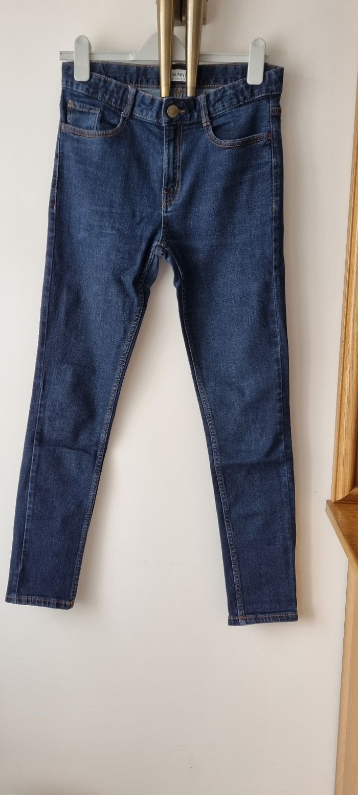 Jean skinny fit taille S ado Kiabi bleu marine - photo numéro 3