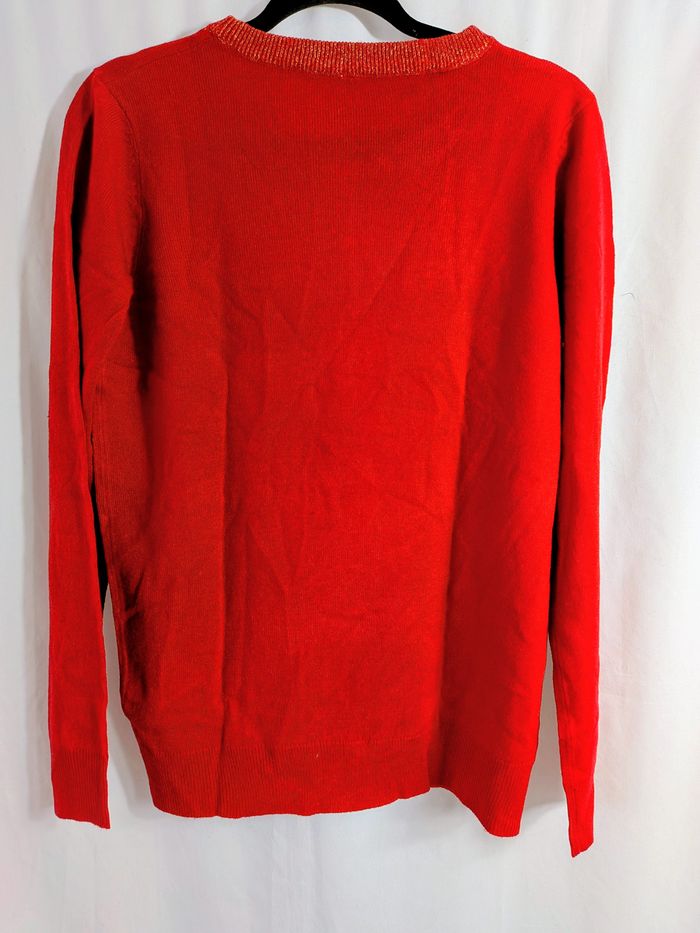 pull Noel femme M rouge et doré - photo numéro 2