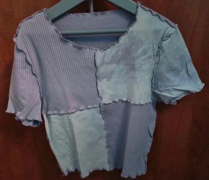 Crop top taille XS bi-matiere - photo numéro 2