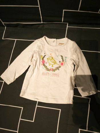 Pull motif oiseau 9 mois