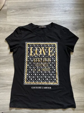 T-shirt noir Atelier couture