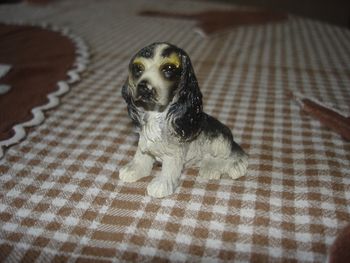 Miniature Chien Cocker Noir et Blanc (Objet Déco)