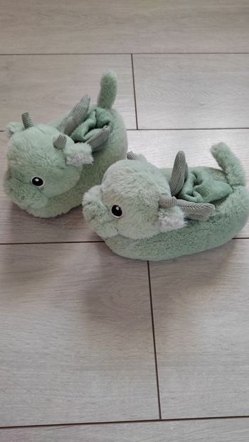Chaussons dragons 24 très chauds neufs verts