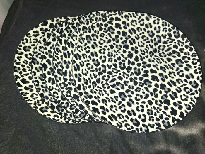Lot 6 assiettes plates léopard - photo numéro 3