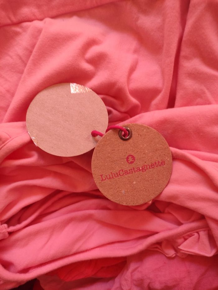 Tee shirt coeur croisé. Rose. Lulu Castagnède. Taille 16 ans - photo numéro 5