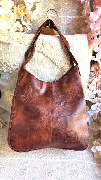 Sac fourre-tout marron rétro – grand format et ultra pratique neuf