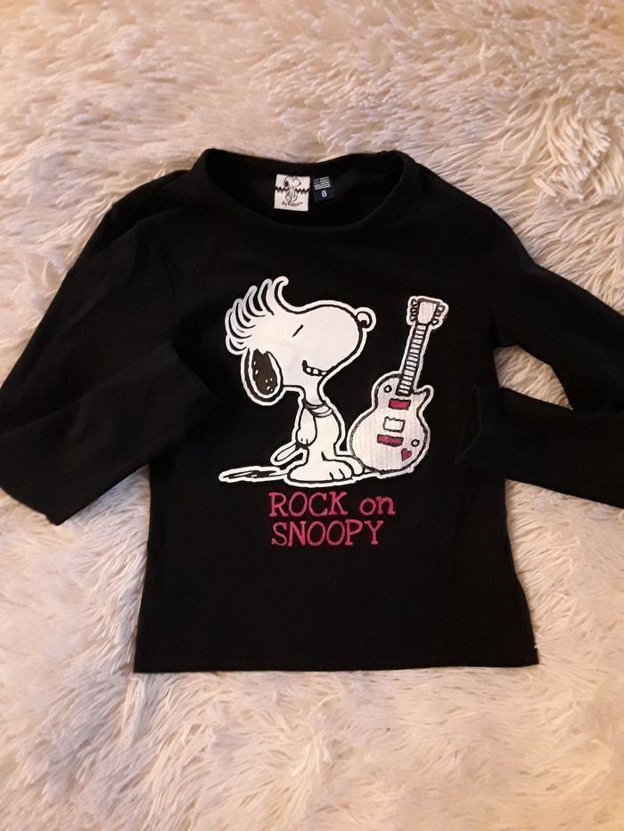 T-shirt manche longues fille 8 ans ROCK SNOOPY - photo numéro 5