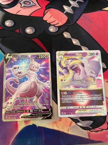 Lot de carte mewtwo V star et V