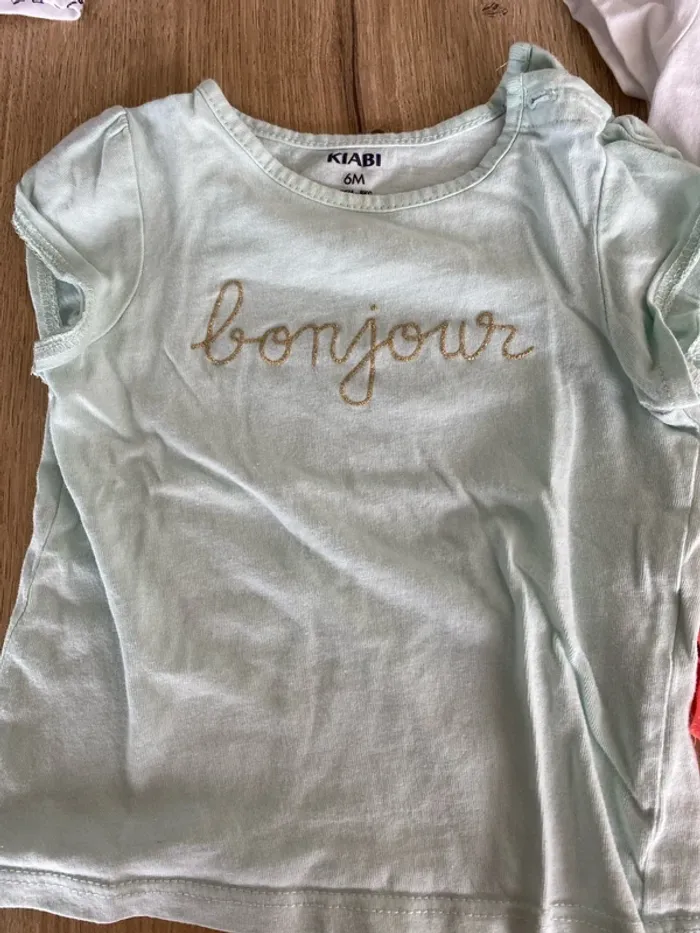Lot de 3 tee shirt 6 mois - photo numéro 2