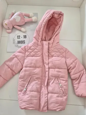 Manteau doudoune La Boîte à malices 12 18 mois 81 cm rose