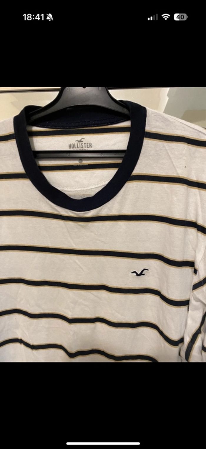 Pull fin rayé homme Hollister XL - photo numéro 5