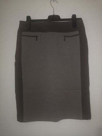 Jupe droite bi-couleur