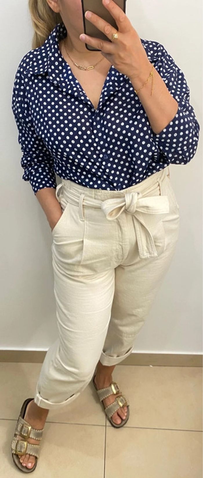 Chemise a pois Taille 44 - photo numéro 2