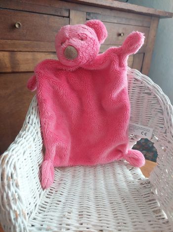 Doudou plat ours rose Simba Toys