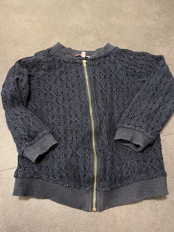 Veste dentelle zippee 6 ans