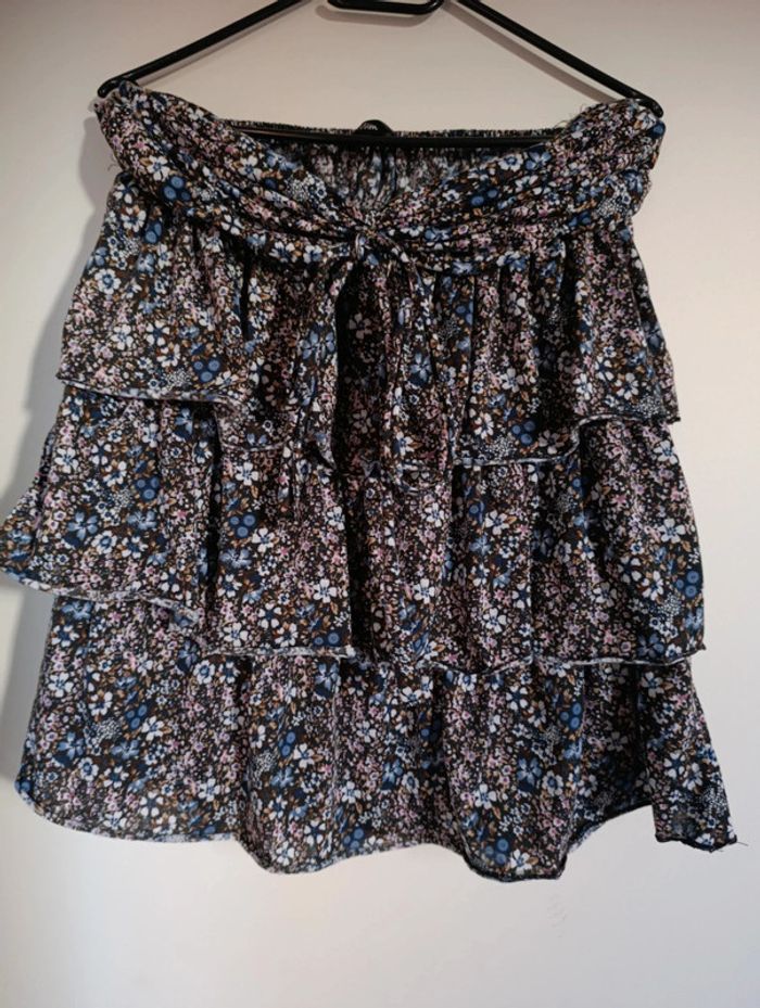 Bustier à volants fleuri taille 40