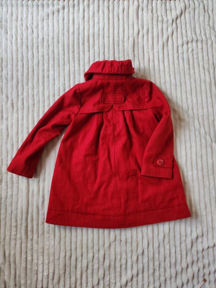 🧣 Manteau rouge type duffle-coat Vertbaudet 6 ans – laine, chaud et élégant - photo numéro 9