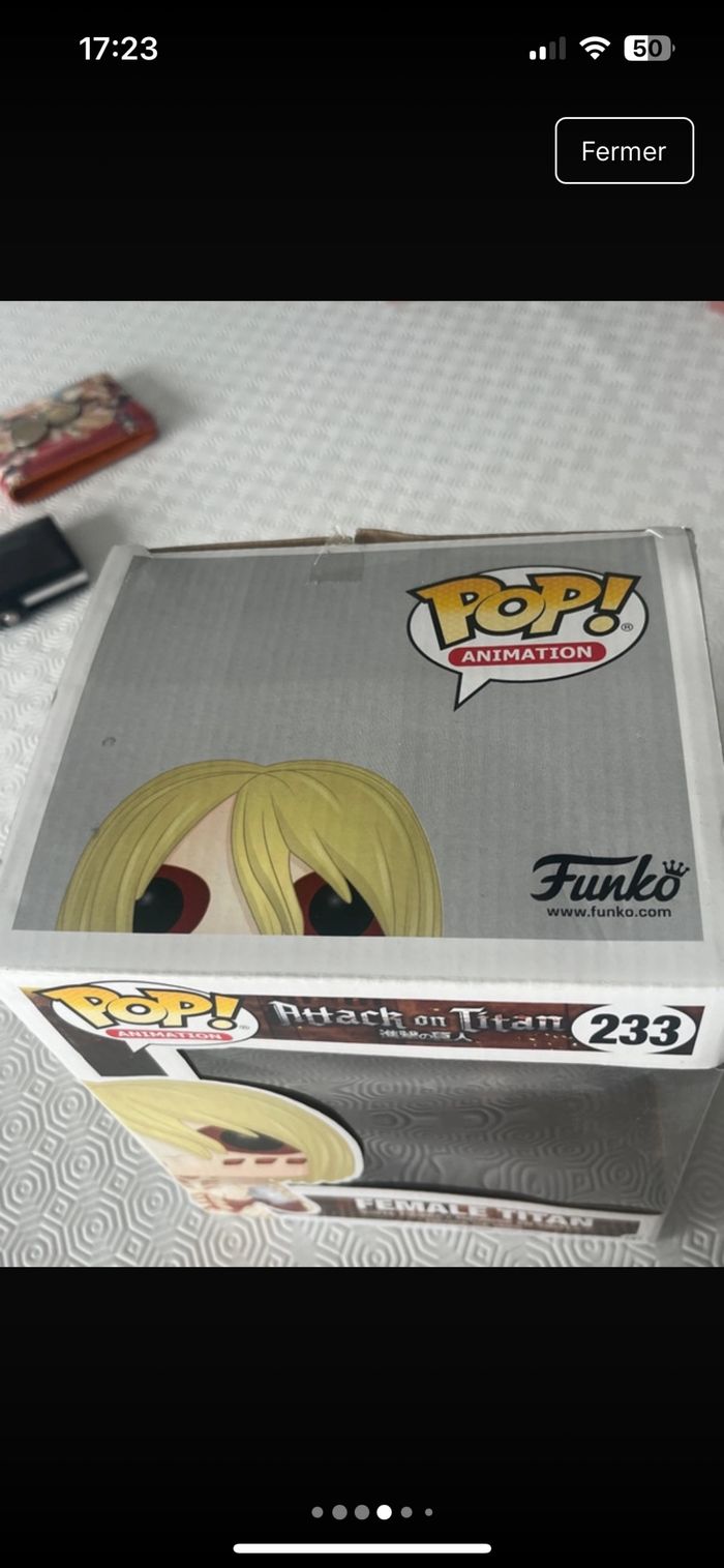 Figurine funko pop attack on titan - photo numéro 2