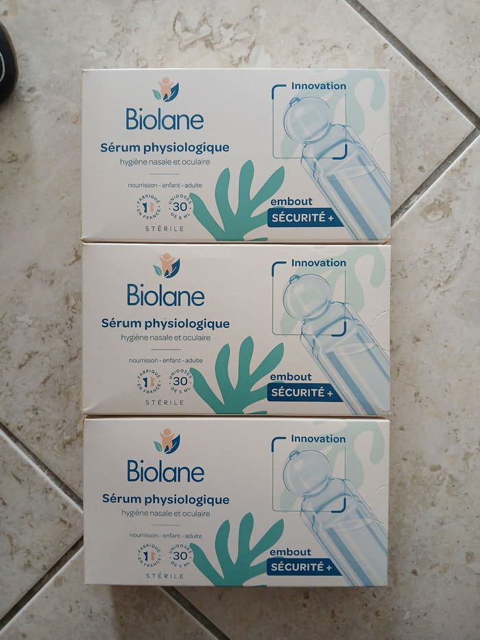 Sérum physiologique lot de 3 boites neuves
