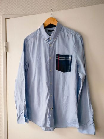 Chemise bleu poche Carreaux Jules
