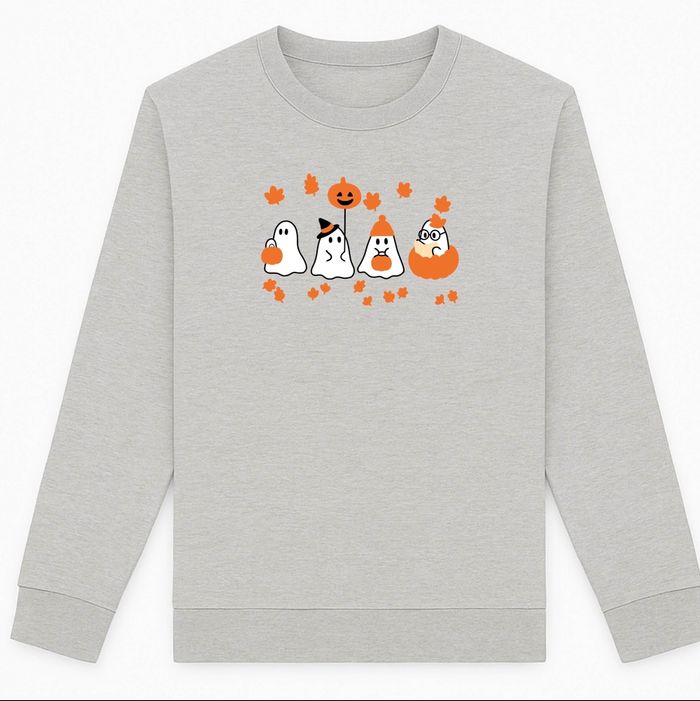Pull brodé fantômes Halloween – unisexe automne cocooning - photo numéro 3
