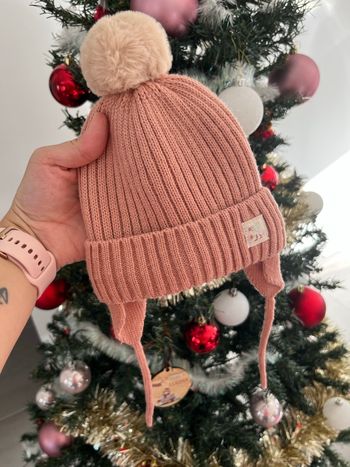 Bonnet rose bébé  fille