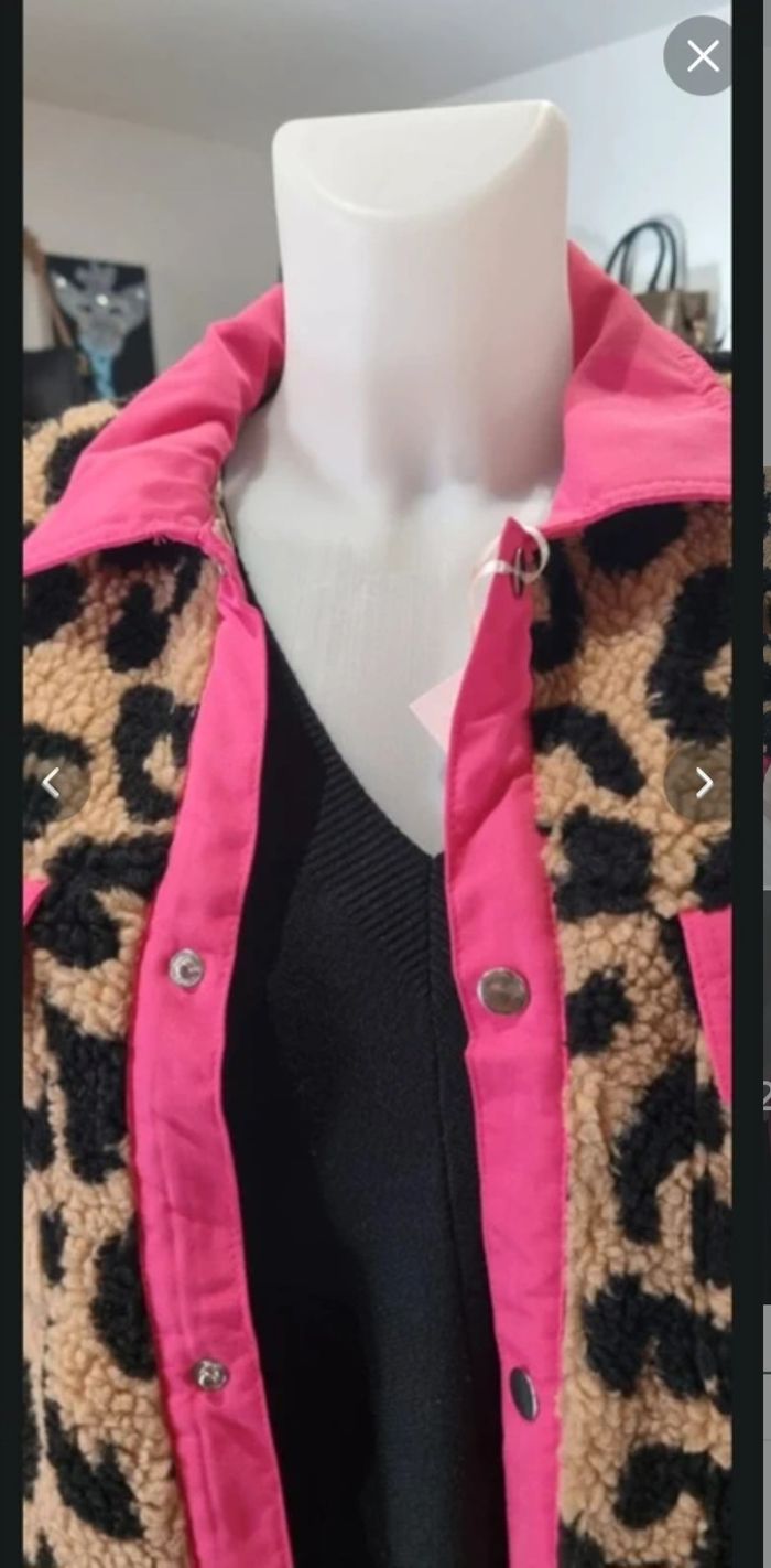 Veste molletonnée leopard - photo numéro 5