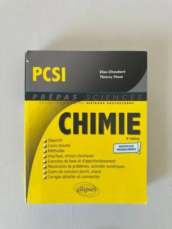 Prépa PCSI chimie