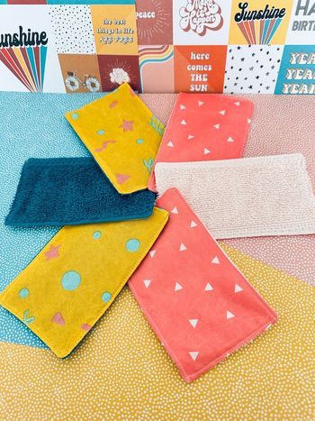 Lingettes lavable et réutilisable lot de 6