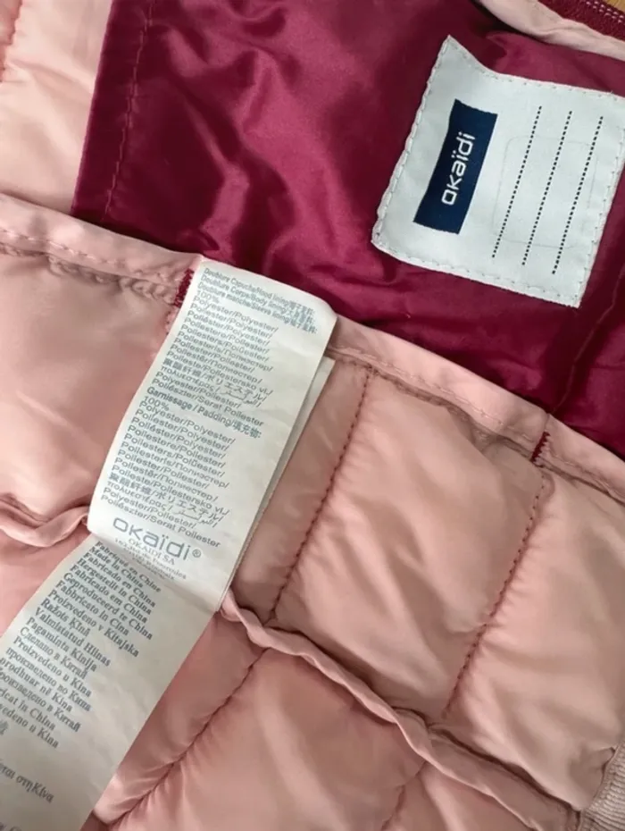 Doudoune mi-saison rose fushia et rose pâle - Taille 3 Ans - photo numéro 7