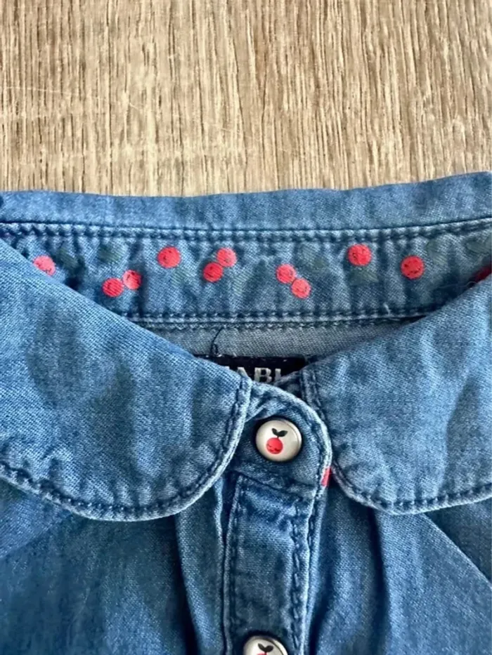 Chemise jean fille 6 mois - photo numéro 4