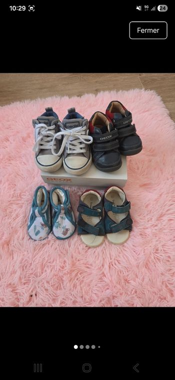 Lot 4 paire de chaussures garçon taille 19