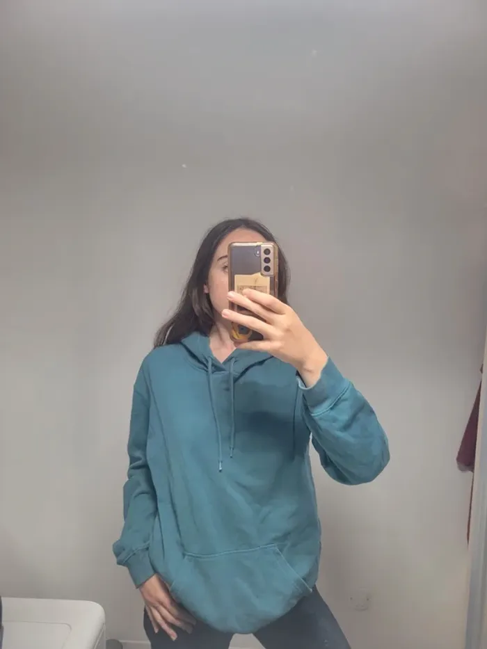 Sweat oversize h&m bleu/vert