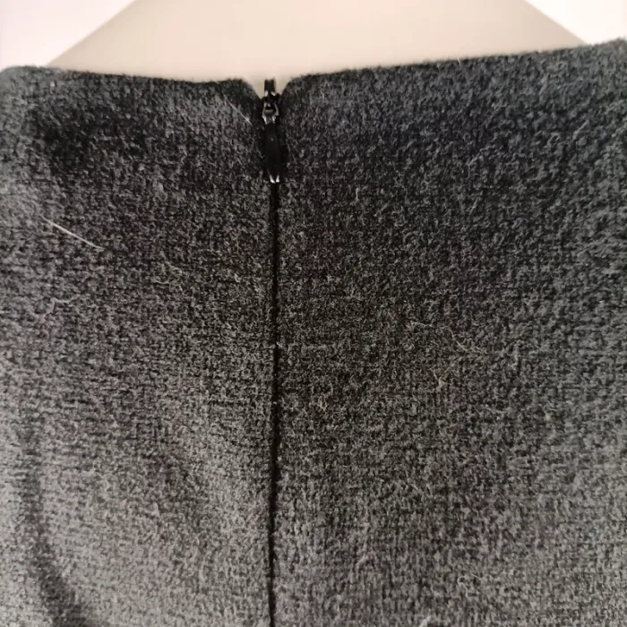 Robe chic noire flanelle manches courtes - Molly Bracken - taille S A1146 - photo numéro 8