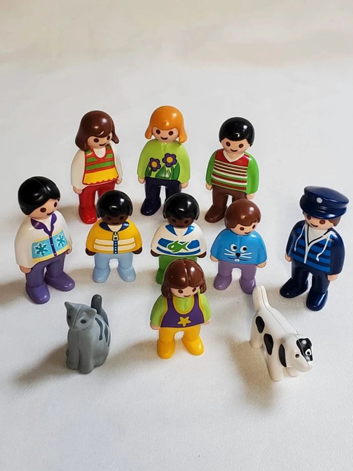 Playmobil 1 2 3 - lot de 11 figurines - photo numéro 2