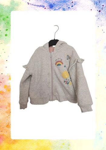 Veste chaude grise rose tex baby taille 3 ans polaire