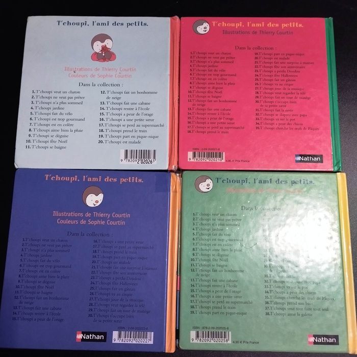 Lot de 4 Livres enfant Nathan T'choupi - photo numéro 2