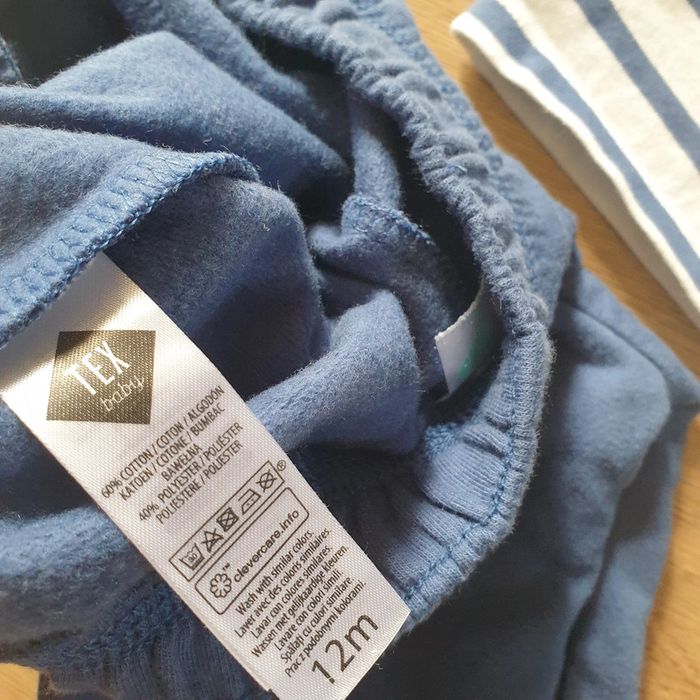 💚 Ensemble tee-shirt ML bas de jogging 12 mois Cyrillus/Tex #emyfleury_12moisgarçon - photo numéro 4