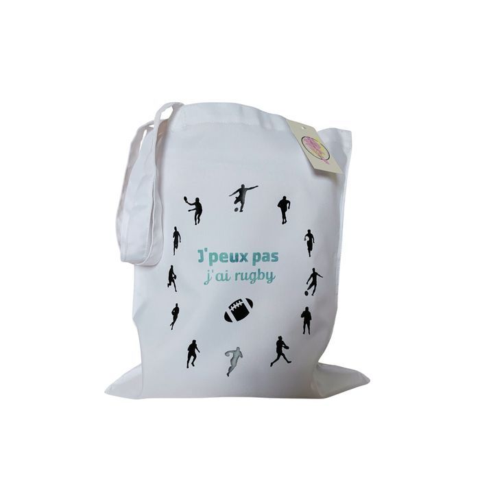 Sac personnalisable « j'peux pas j'ai rugby » Beebs by Kiabi