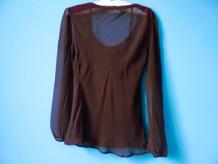 Blouse debardeur To The Max Femme S 36 voile TBE twin set marron - photo numéro 3