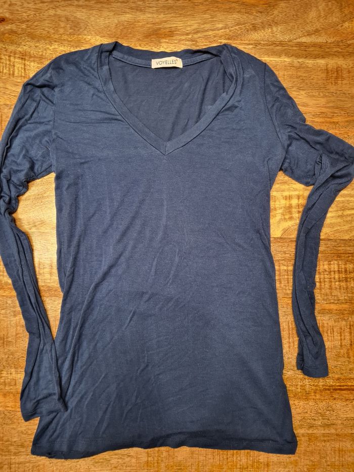 Blouse bleu marine taille 38 - photo numéro 7