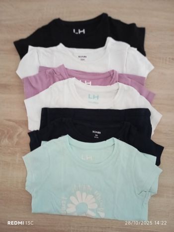 Lot de 6 t-shirts à manches courtes  fille