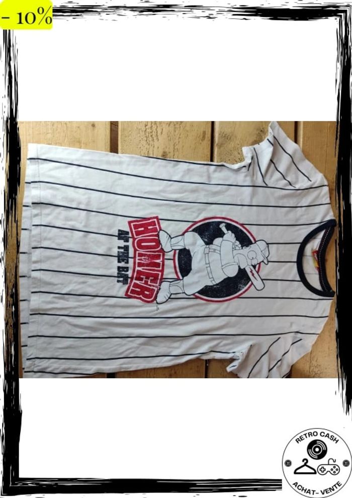 T-shirt homer simpson baseball at the bat taille S - photo numéro 3